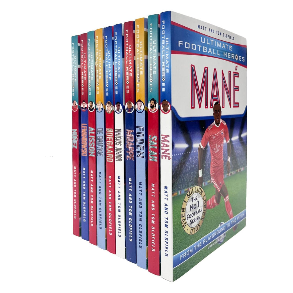 Ultimate Football Heroes Series 2 - 10 Books Collection Set By Matt and Tom Oldfield (Mane, Salah, Foden, Mbappe, Vinicius Jr, Odegaard, De Bruyne, Alisson, Lewandowski, Nunez) NEW VERSION