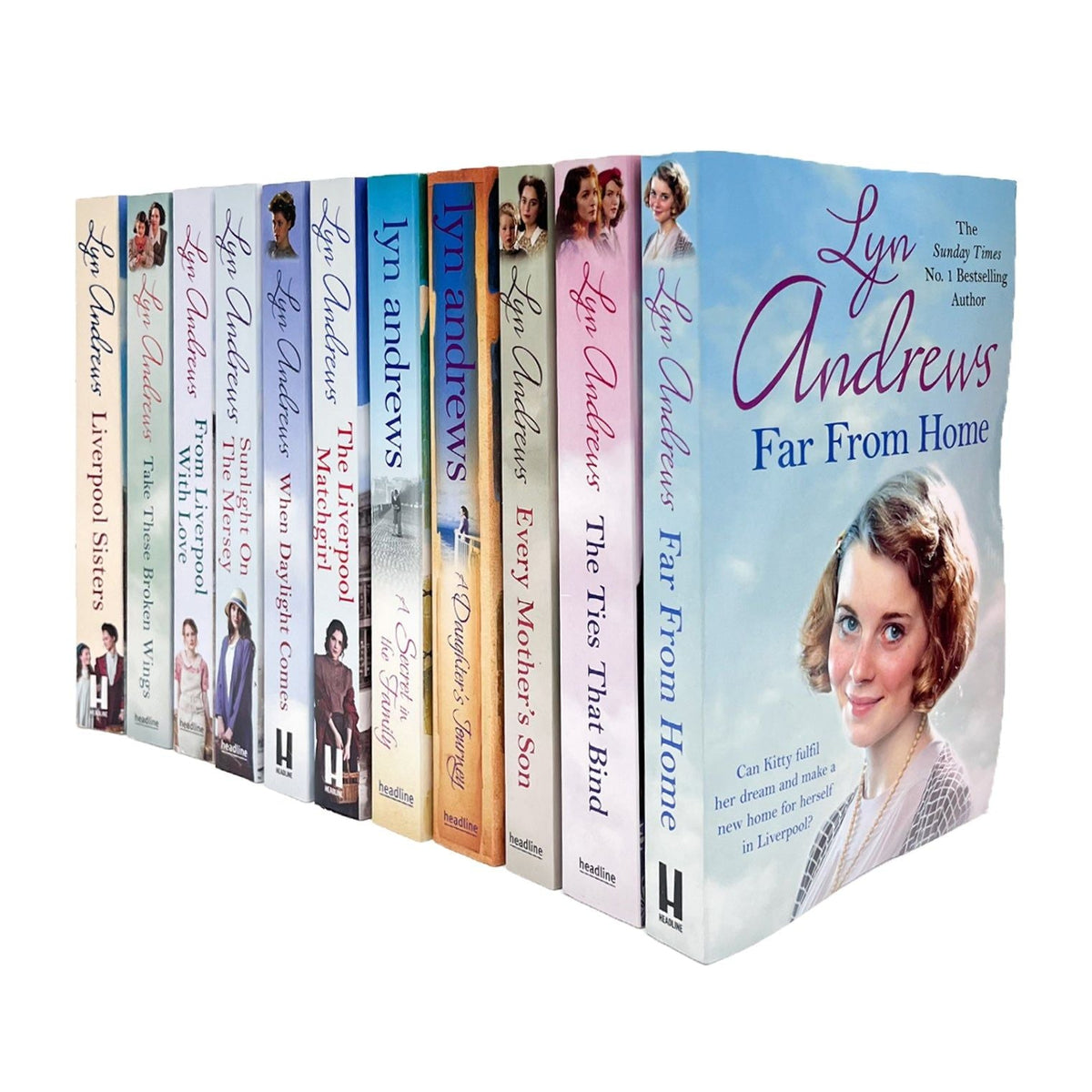 Lyn Andrews Collection 11 Books Set Take These Broken Wings, From Liverpool with Love, When Daylight Comes, Friends Forever, The Ties That Bind
