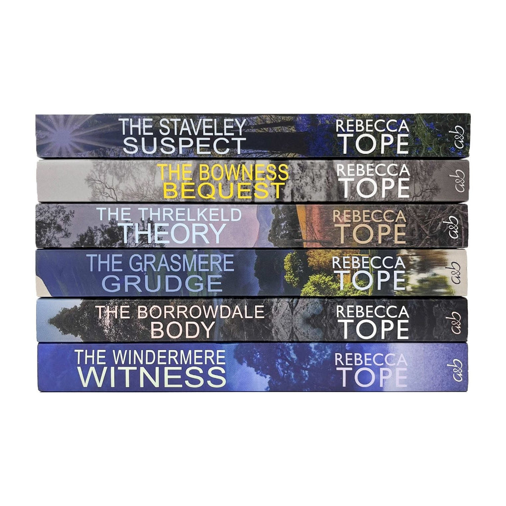 Lake District Mysteries 6 Books Set by Rebecca Tope (Staveley Suspect, Bowness Bequest, Threlkeld Theory, Grasmere Grudge, Borrowdale Body, Windermere Witness)