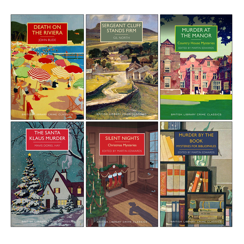 British Library Crime Classics Series Collection 6 Books Set (Murder by the Book, Sergeant Cluff Stands Firm, Silent Nights &amp; More)