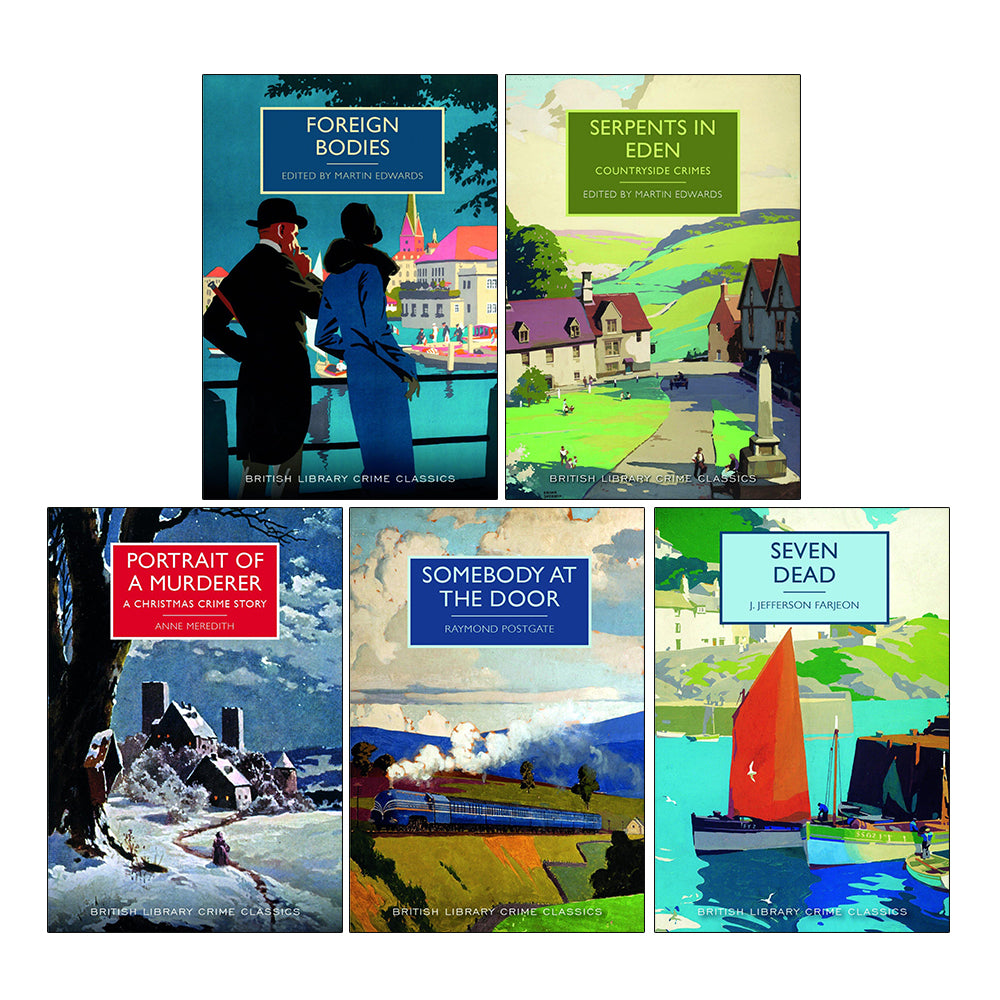 British Library Crime Classics Series Collection 5 Books Set (Seven Dead, Somebody at the Door & More)