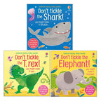 DON'T TICKLE Touchy Feely Sound Books by Sam Taplin 3 Books Collection Set (Shark!, T. rex! & Elephant!)