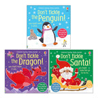 DON'T TICKLE Touchy Feely Sound Books by Sam Taplin 3 Books Collection Set (Penguin!, Dragon & Santa!)