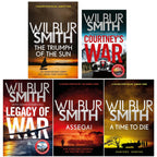 Courtney Family Novels By Wilbur Smith 5 Books Collection Set (A Time to Die, Assegai, Courtney's War, Legacy of War, The Triumph of the Sun)