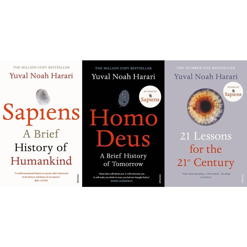 Yuval Noah Harari 3 Books Collection Set (Sapiens, Homo Deus, 21 Lessons for the 21st Century)