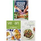 Veggie Family Cookbook HB, Go Lean Vegan ,Vegan Cookbook 3 Books Collection Set