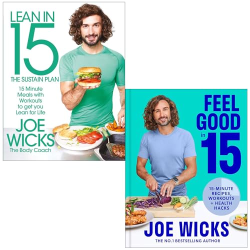 Lean in 15 The Sustain Plan and [h] Feel Good In 15 By Joe Wicks 2 Books Collection Set
