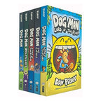 [h] Dog Man Series 1-5 Books Collection Set By Dav Pilkey (Dog Man, Unleashed, A Tale of Two Kitties, Dog Man and Cat Kid, Lord of the Fleas)