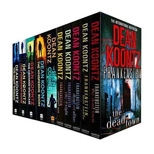 Dean Koontz Frankenstein and Jane Hawk Series Collection 10 Books Set (Prodigal Son,City of Night,Dead and Alive,Lost Souls,Dead Town,Silent Corner,Whispering Room,Crooked Staircase and More)