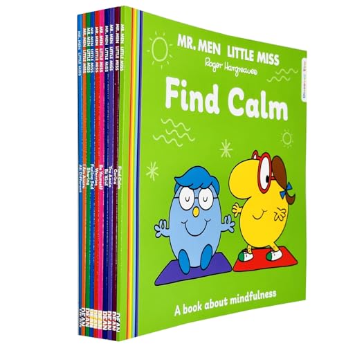 Mr Men and Little Miss Discover You 10 Books Collection Set By Roger Hargreaves (All Different, I Am Angry, Sharing, Feeling Sad, Worries, Find Calm, Caring, Try Again, Be Yourself and Be Kind)
