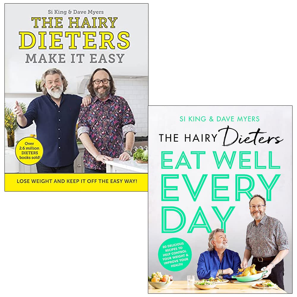 The Hairy Dieters Make It Easy and The Hairy Dieters Eat Well Every Day By Hairy Bikers 2 Books Collection Set