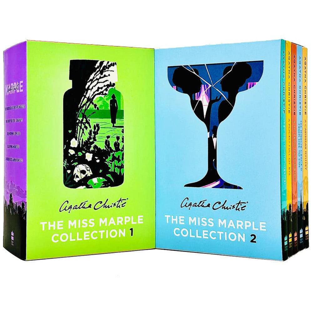 Miss Marple Mysteries Series Books 1-10 Collection Set by Agatha Christie (The Murder at the Vicarage, The Body in the Library, The Moving Finger, Sleeping Murder, A Pocket Full of Rye & More)