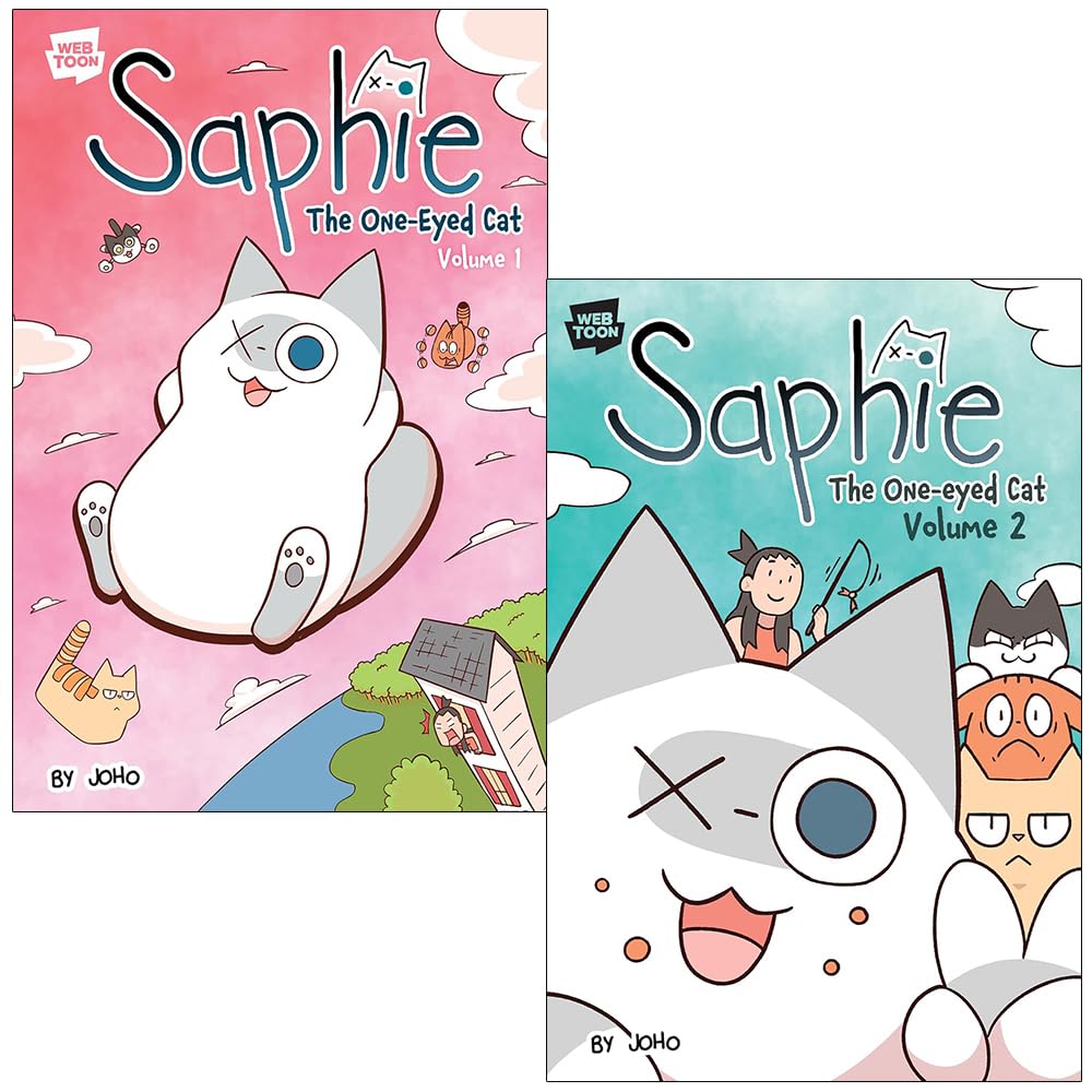 Saphie the One-eyed Cat Volume 1-2 Books Collection Set by Joho