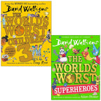 The World's Worst Series 2 Books Collection Set By David Walliams (The World's Worst Children 3 and The World's Worst Superheroes)