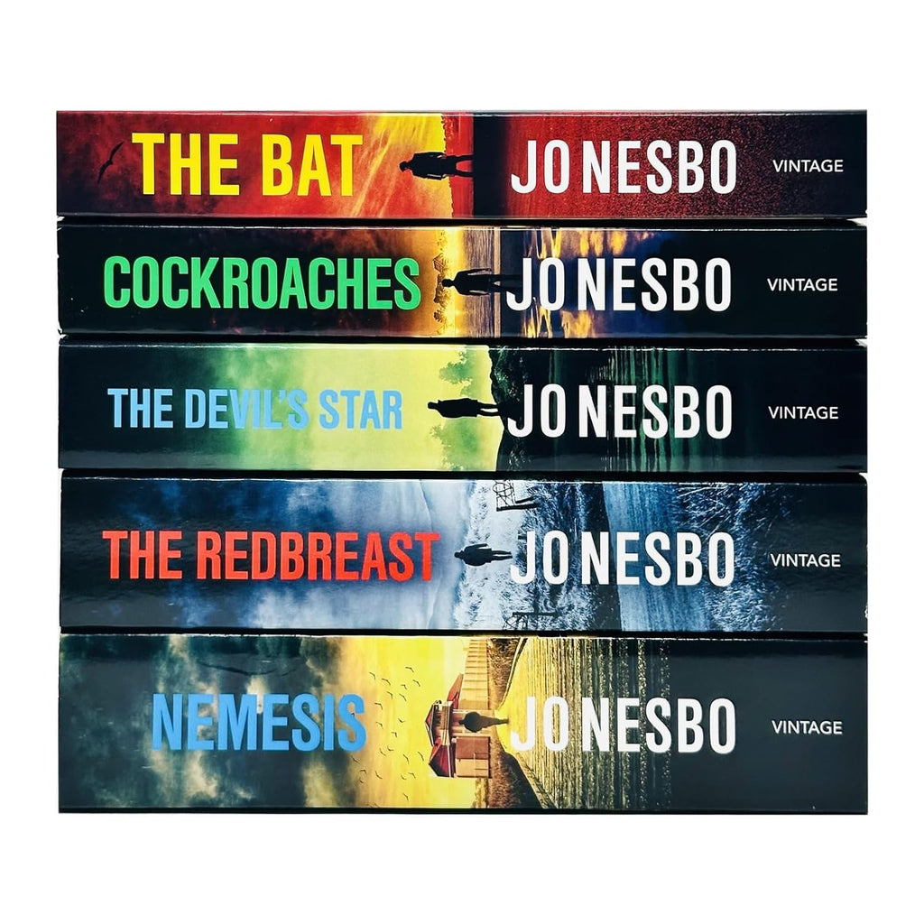 Harry Hole Series 1-5 Books Collection Set By Jo Nesbo (The Bat, Cockroaches, The Redbreast, Nemesis & The Devil's Star)