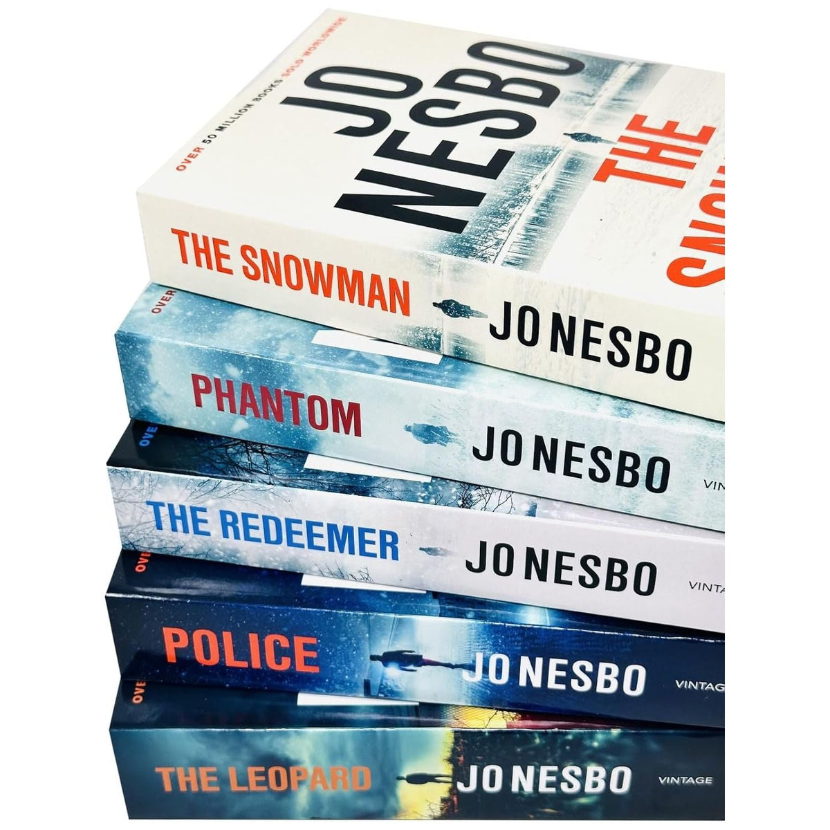 Harry Hole Series 6-10 Collection 5 Books Set By Jo Nesbo (The Redeemer, The Snowman, The Leopard, Phantom and Police)