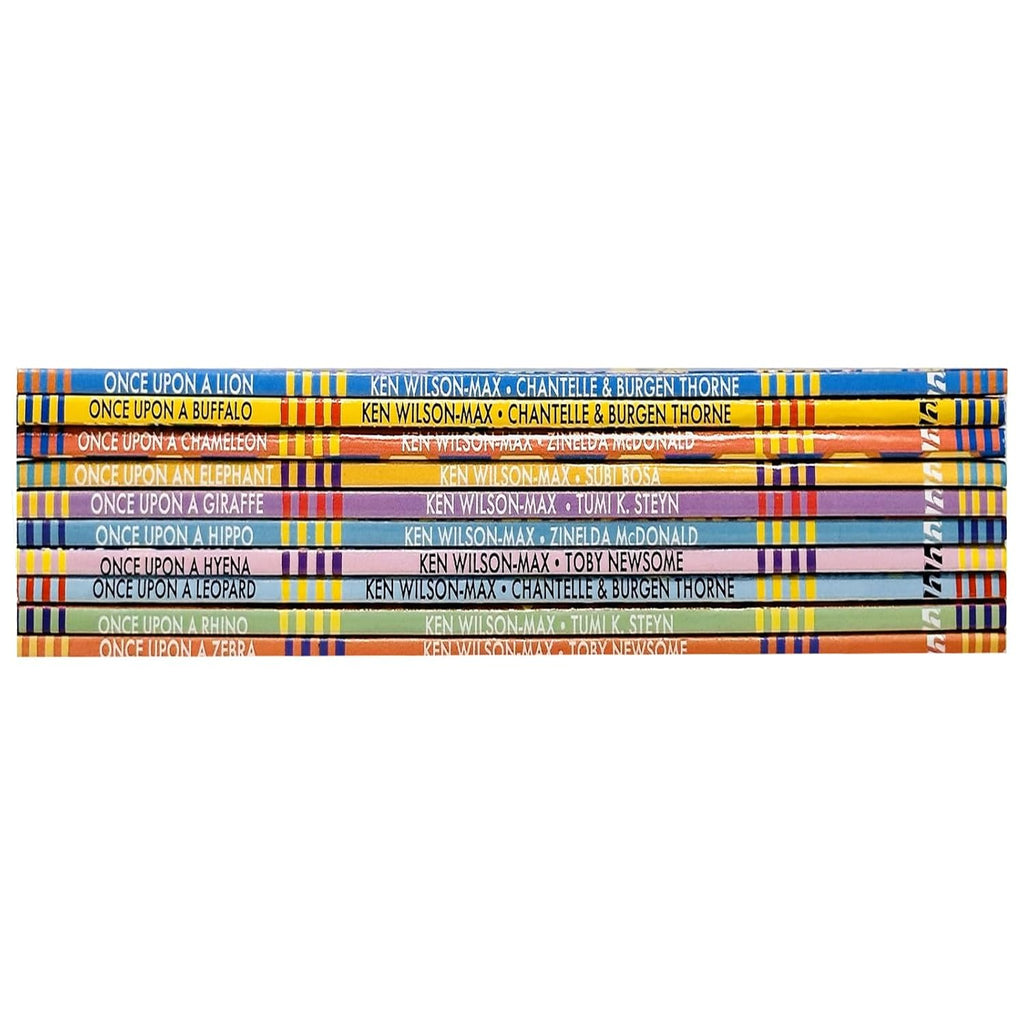 African Stories Children Collection 10 Books Set By Ken Wilson-Max (Once Upon a Zebra, Rhino, Leopard, Hyena, Hippo, Giraffe, Elephant, Chameleon, Buffalo, Lion)