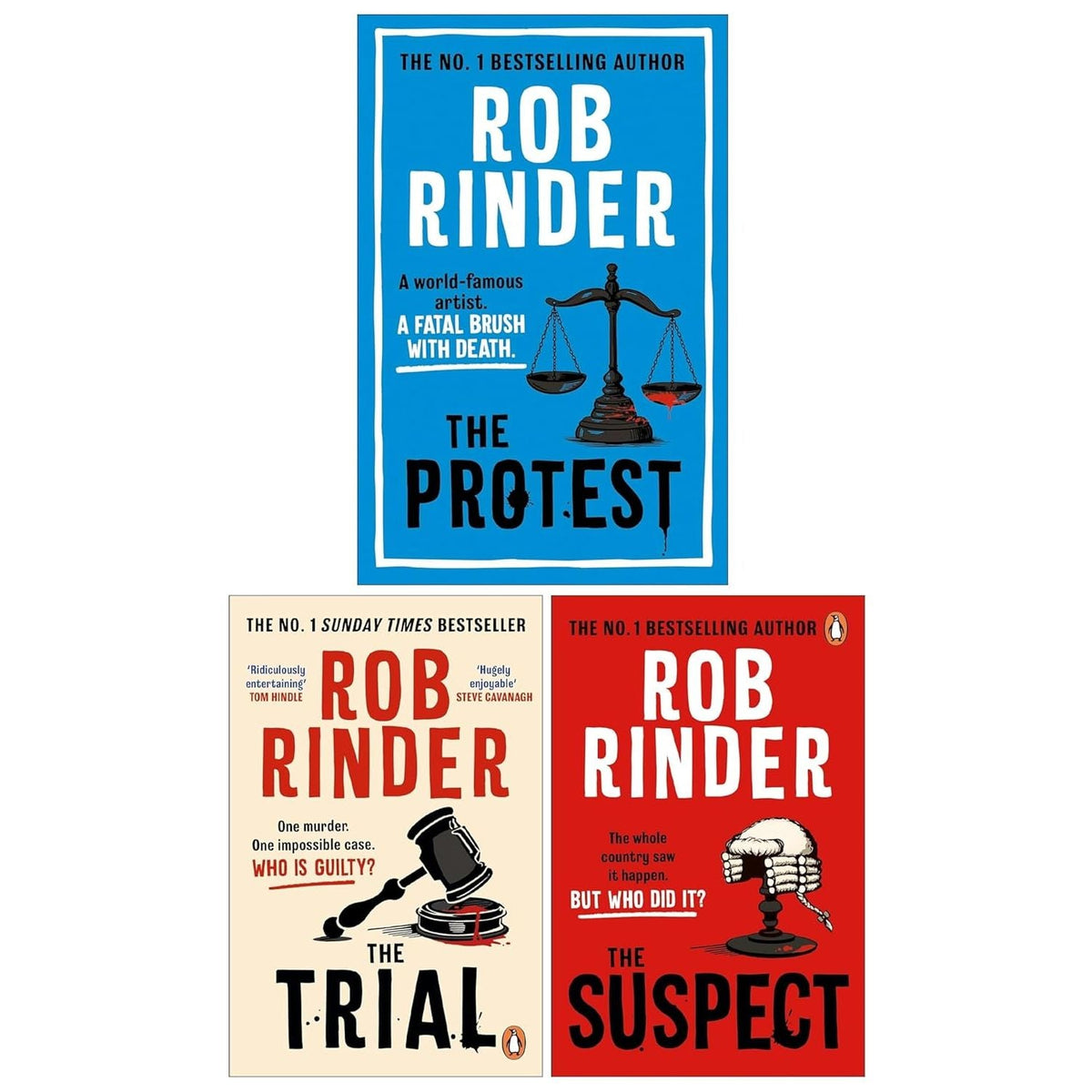 Rob Rinder 3 Books Collection Set (The Protest [Hardback], The Trial & The Suspect)