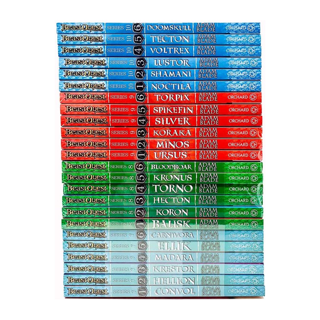 Beast Quest 24 Books Collection Set Series 7 - 10 by Adam Blade (Noctila, Doomskull, Ursus, Torpix, Balisk, Bloodboar, Convol, Carnivora & MORE!)