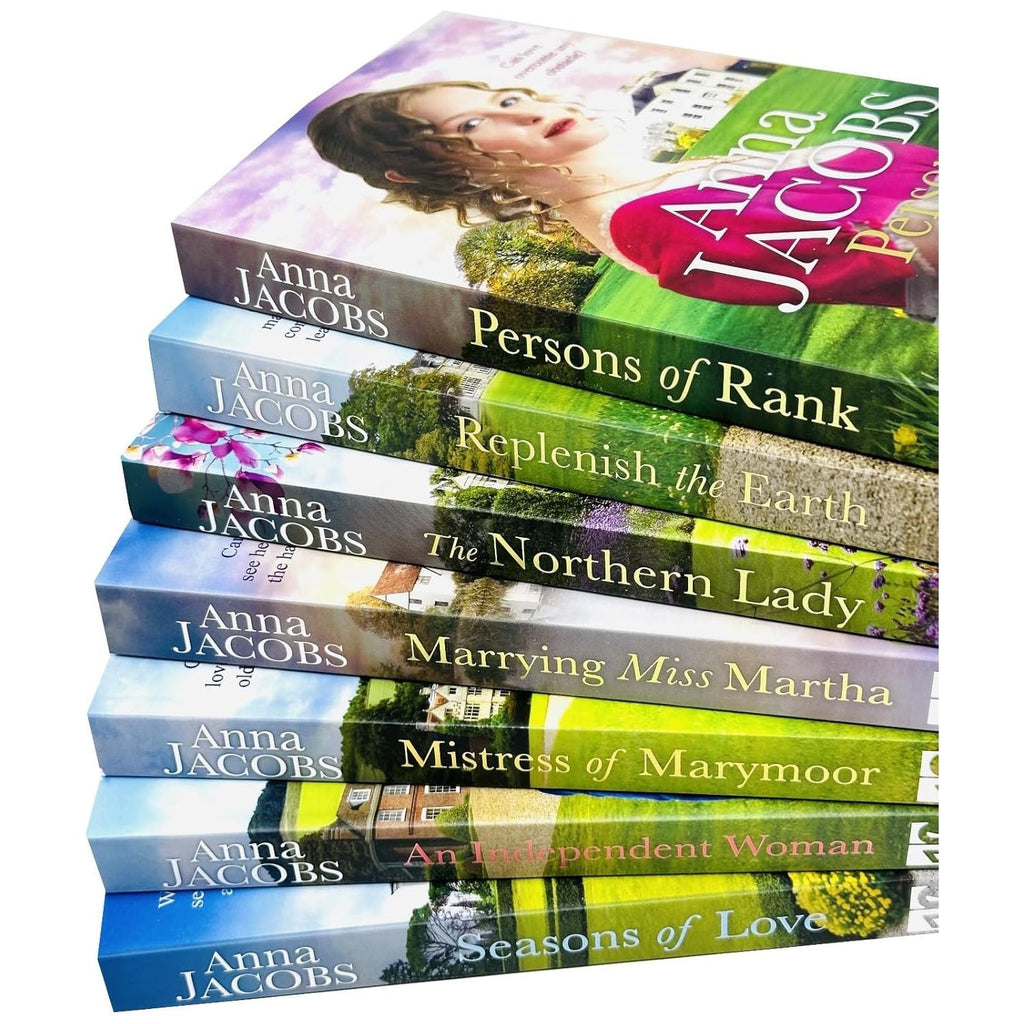 Anna Jacobs Collection 7 Books Set (The Northern Lady, Persons of Rank, Marrying Miss Martha, Mistress of Marymoor, Replenish the Earth, Seasons of Love, An Independent Woman)
