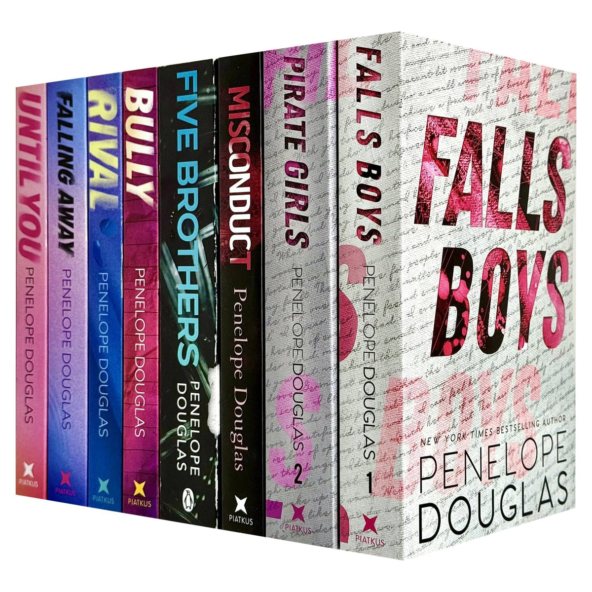 Penelope Douglas Collection 8 Books Set (Until You, Falling Away, Rival, Bully, Five Brothers, Misconduct, Pirate Girls and Falls Boys)