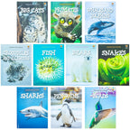 Children Introduction To Nature For Beginners 10 Hardback Book Collection Set: (Bear, Big Cats, Birds, Crocodiles And Alligators, Fish, Penguins, Primates, Sharks, Snakes, Whales And Dolphins)