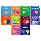 Mr Men and Little Miss Discover You 10 Books Collection Set By Roger Hargreaves (All Different, I Am Angry, Sharing, Feeling Sad, Worries, Find Calm, Caring, Try Again, Be Yourself and Be Kind)