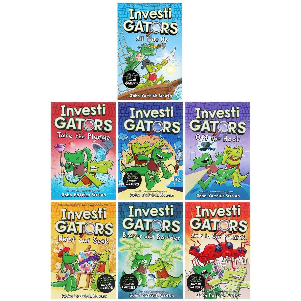 Investigators Series John Patrick Green Collection 7 Books Set (Off the Hook, Braver and Boulder, Heist and Seek &amp; More!)