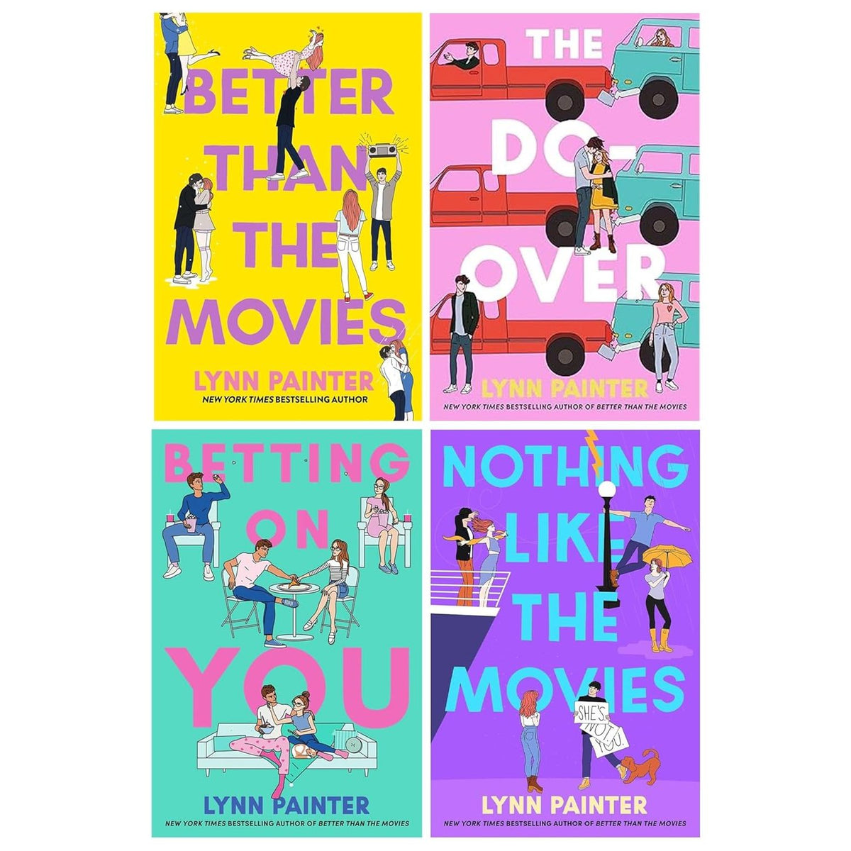 Lynn Painter 4 Books Collection Set (Better Than the Movies, The Do-Over, Betting on You and Nothing Like the Movies)