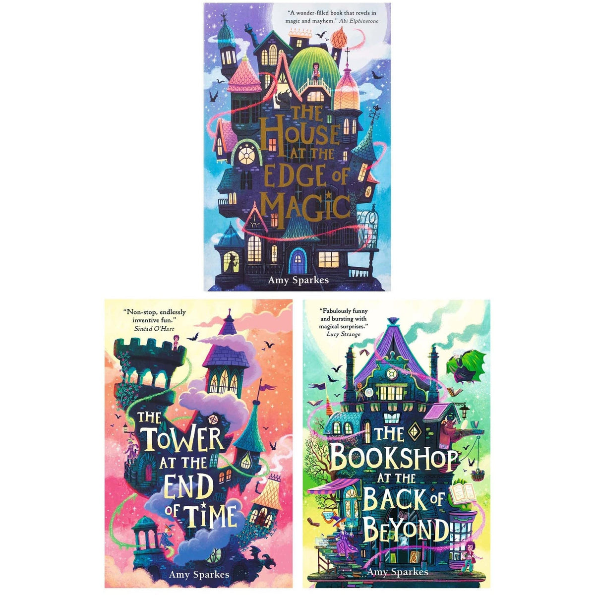 The House at the Edge of Magic Series 3 Books Collection Set (The House at the Edge of Magic, The Tower at the End of Time & The Bookshop at the Back of Beyond)