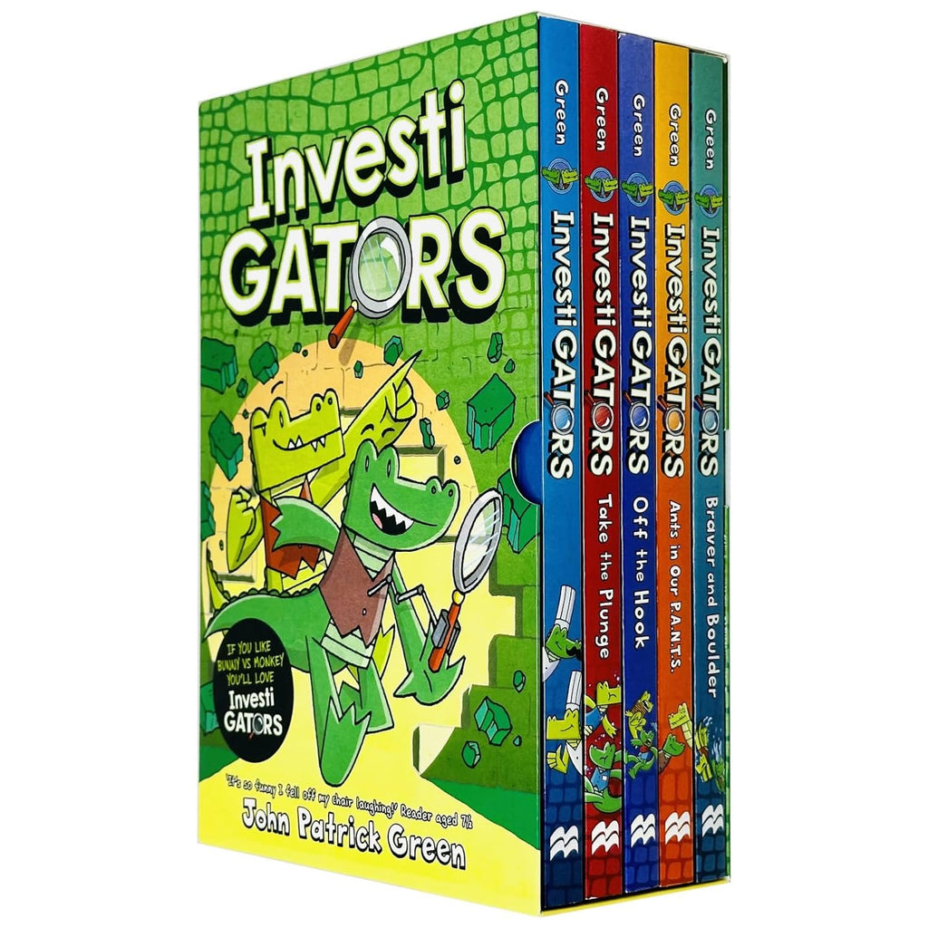 InvestiGators Series 5 Books Collection Box Set By John Patrick Green (InvestiGators, Take the Plunge, Off the Hook, Ants in Our P.A.N.T.S &amp; Braver and Boulder)