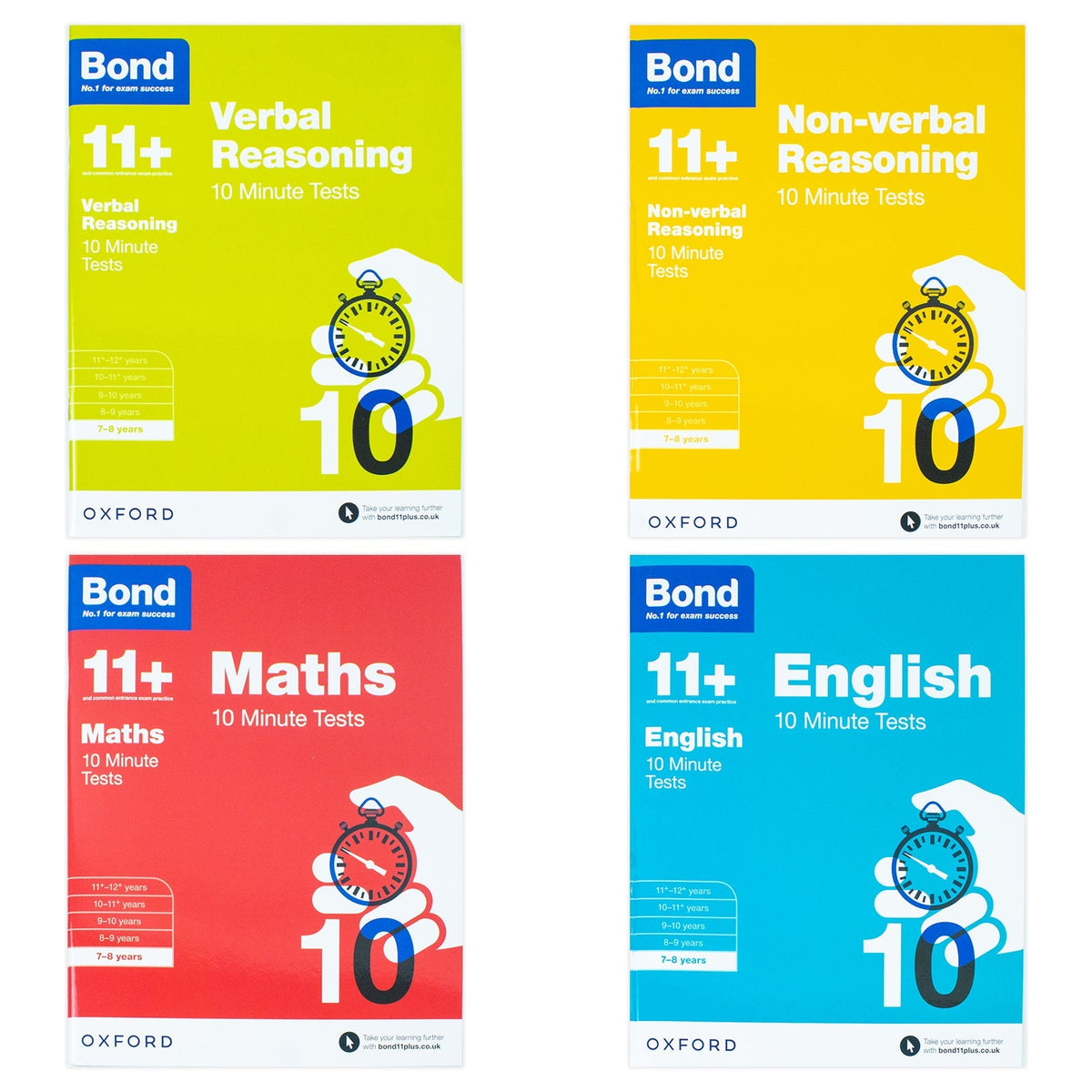 Bond 11+ Maths English 10 Minute Tests For Ages 8-9 Verbal Reasoning, Non-verbal Reasoning