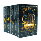 The Plated Prisoner Series 5 Book Collection by Raven Kennedy Gild, Glint, Gleam, Glow & Gold – Dark Fantasy Romance Romantasy Series