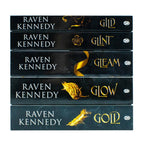 The Plated Prisoner Series 5 Book Collection by Raven Kennedy Gild, Glint, Gleam, Glow & Gold – Dark Fantasy Romance Romantasy Series