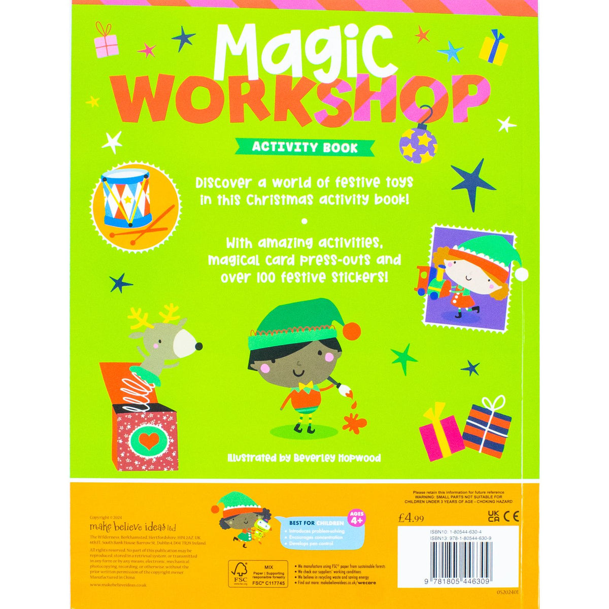 Children’s Christmas Activity Book Collection 6 Books Set | Magic Workshop, Elf Adventure, Gingerbread Friends, Polar Party, Reindeer Express & Jolly Santa