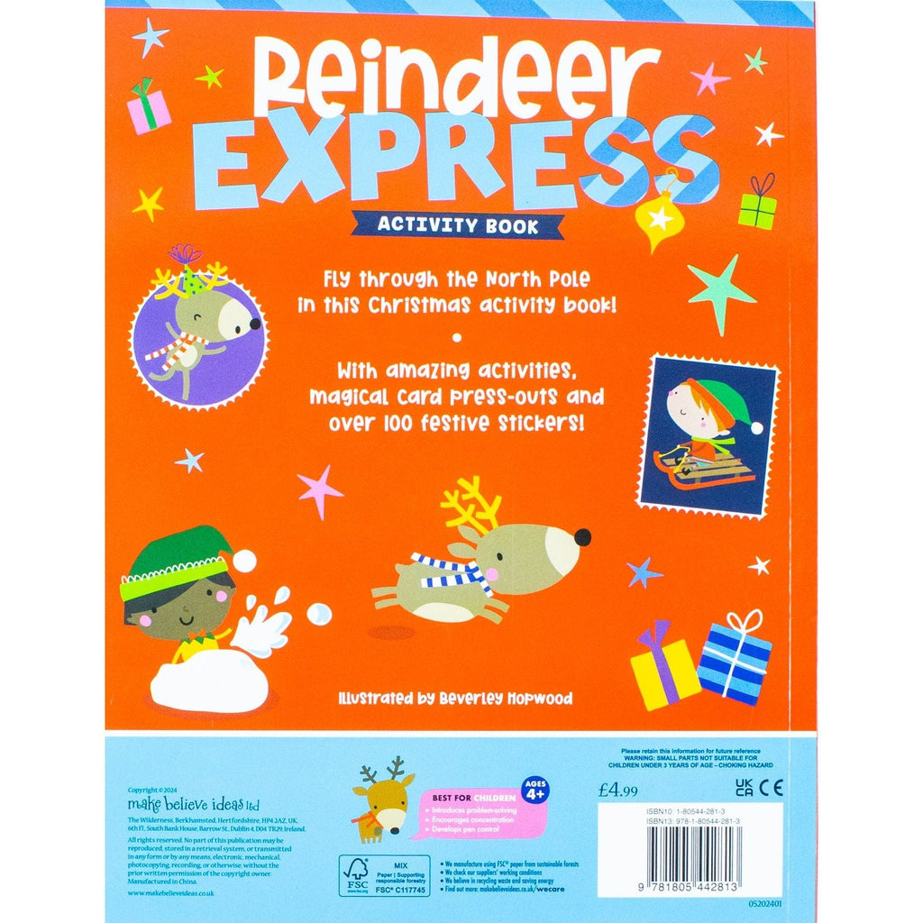Children’s Christmas Activity Book Collection 6 Books Set | Magic Workshop, Elf Adventure, Gingerbread Friends, Polar Party, Reindeer Express & Jolly Santa