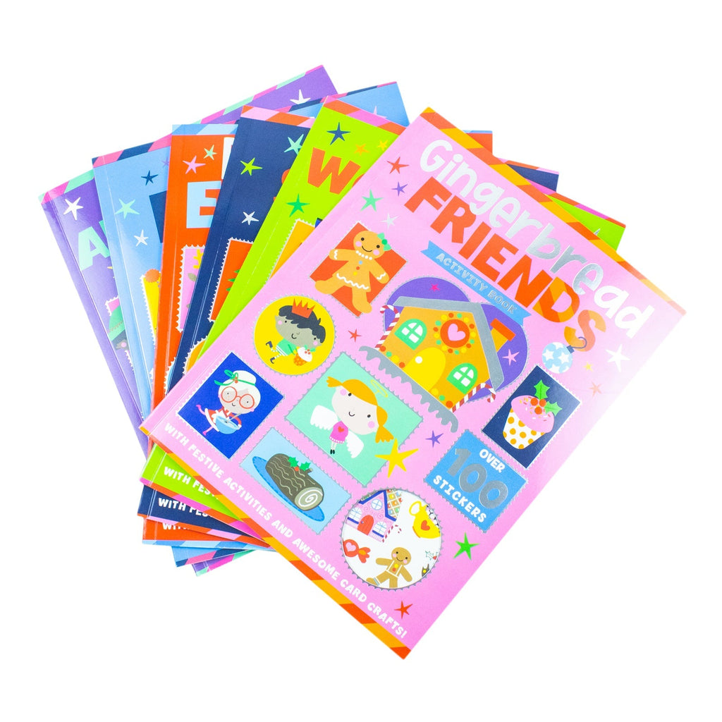 Children’s Christmas Activity Book Collection 6 Books Set | Magic Workshop, Elf Adventure, Gingerbread Friends, Polar Party, Reindeer Express & Jolly Santa