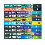 [h] Dog Man Series 10 Books Collection Set by Dav Pilkey | Graphic Novel Adventures for Kids - Mothering Heights, Grime and Punishment, Fetch-22, For Whom the Ball Rolls, Brawl of The Wild