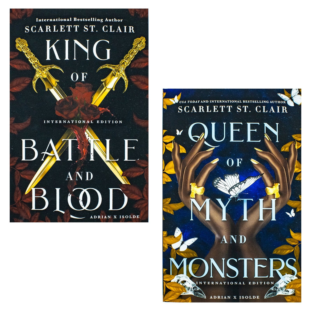 Adrian X Isolde Series Collection 2 Books Set By Scarlett St Clair (King of Battle and Blood, Queen of Myth and Monsters)