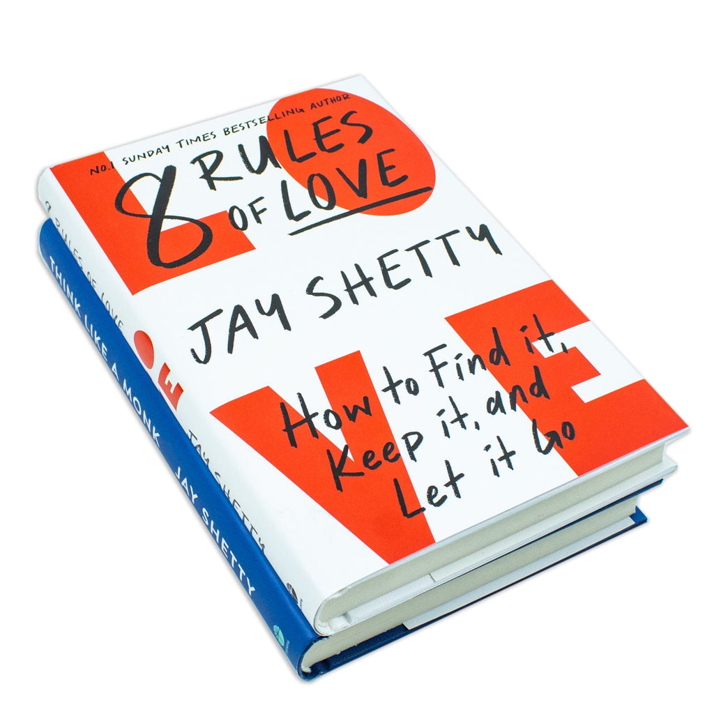 Jay Shetty Collection 2 Books Set (8 Rules of Love [h], Think Like a Monk [Paperback])