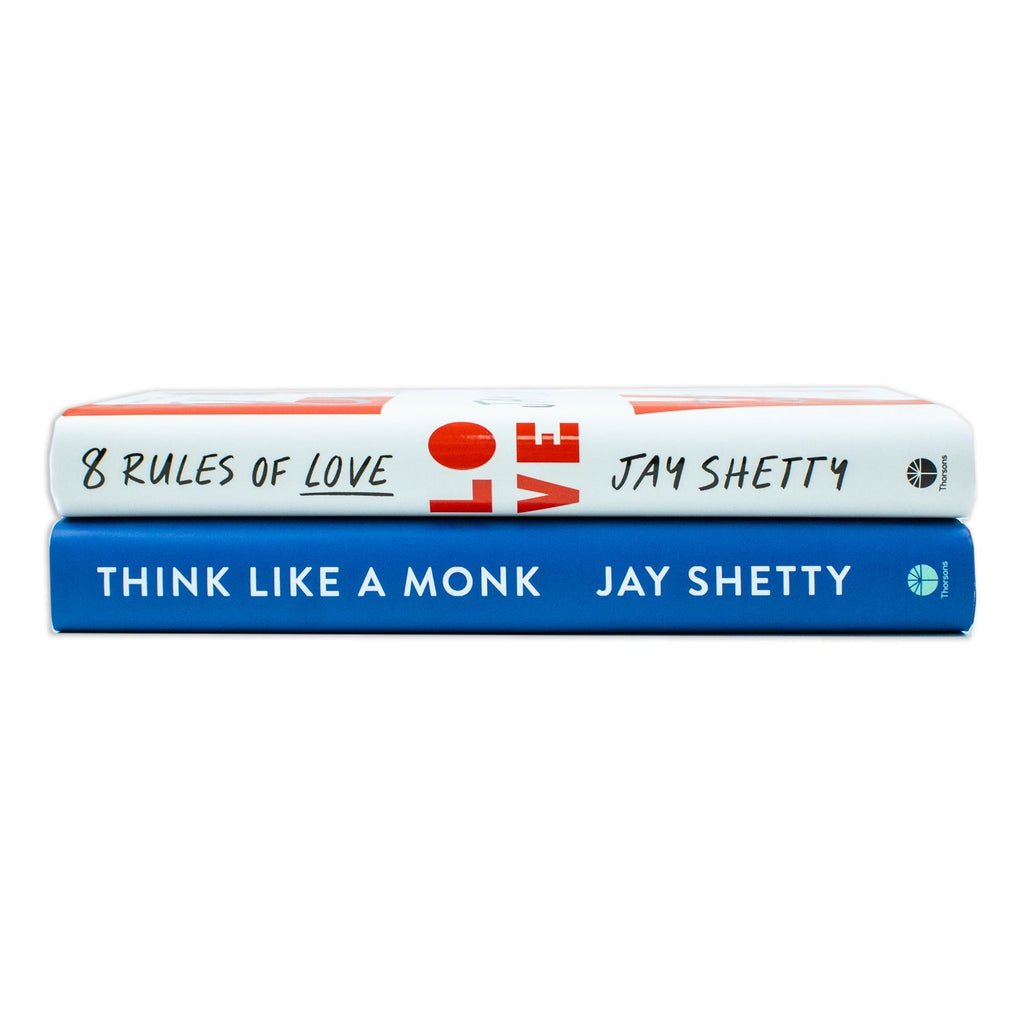 Jay Shetty Collection 2 Books Set (8 Rules of Love [h], Think Like a Monk [Paperback])