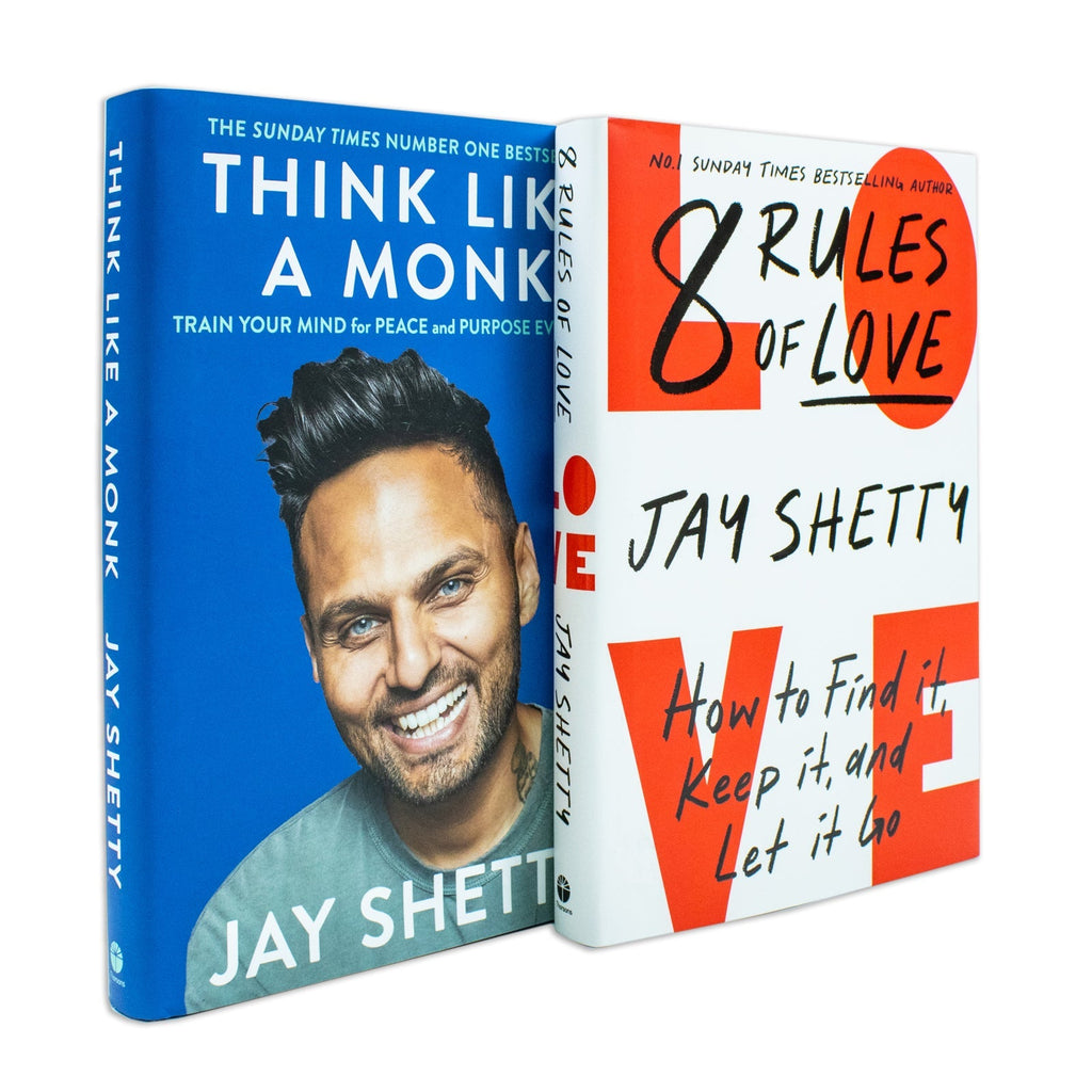 Jay Shetty Collection 2 Books Set (8 Rules of Love [h], Think Like a Monk [Paperback])