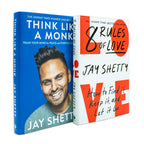 Jay Shetty Collection 2 Books Set (8 Rules of Love [h], Think Like a Monk [Paperback])