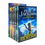 Percy Jackson and the Olympians Collection 6 Books Set By Rick Riordan (The Lightning Thief, Sea of Monsters, Titan's Curse, Battle of the Labyrinth, Last Olympian, The Chalice of the Gods)