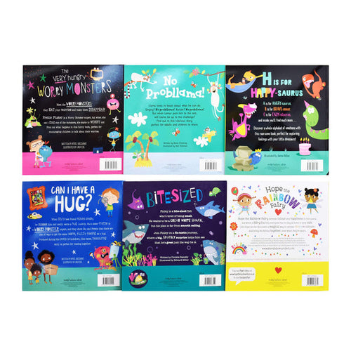 (Ages 3-5) The Very Hungry Worry Monsters & Friends 6 Books collection Set (The Very Hungry Worry Monsters, No Probllama!, H Is for Happy-saurus, Can I HAve A HUG!, BiTE-SiZED, Hope the RAINBOW Fairy)