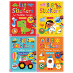 Big Stickers for Toddler Hands (Set of 4 Activity Books) (Animals, Dinosaurs, First Words, Things That Go)