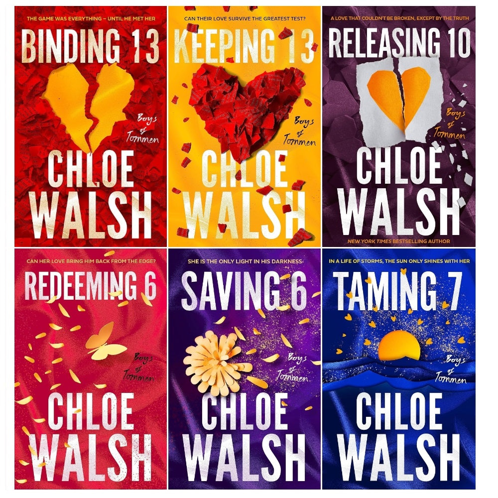 Boys of Tommen Series 6 Books Collection Set By Chloe Walsh (Binding 13, Keeping 13, Saving 6, Redeeming 6, Taming 7 & Releasing 10)