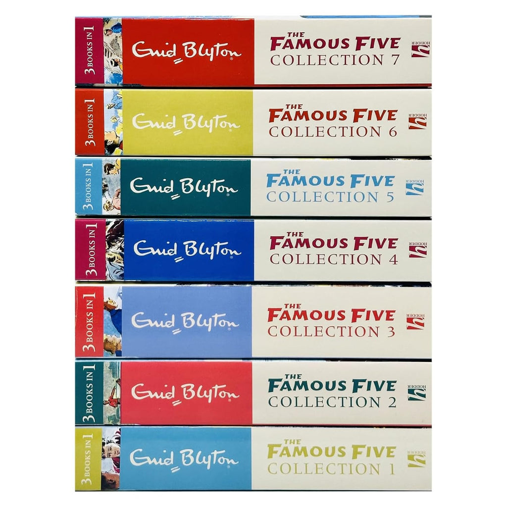 Enid Blyton Famous Five Series 7 Books Collection Set 21 Stories (3 Books in 1)