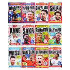 Football Superstars 12 Books Collection Rules Mega Pack Set By Simon Mugford &amp; Dan Green(Fact,Stories &amp; Starts)(Rolando, Neymar, Messi, Kane, Mbappé, Rashford, Haaland, Salah, De Bruyne &amp; More)
