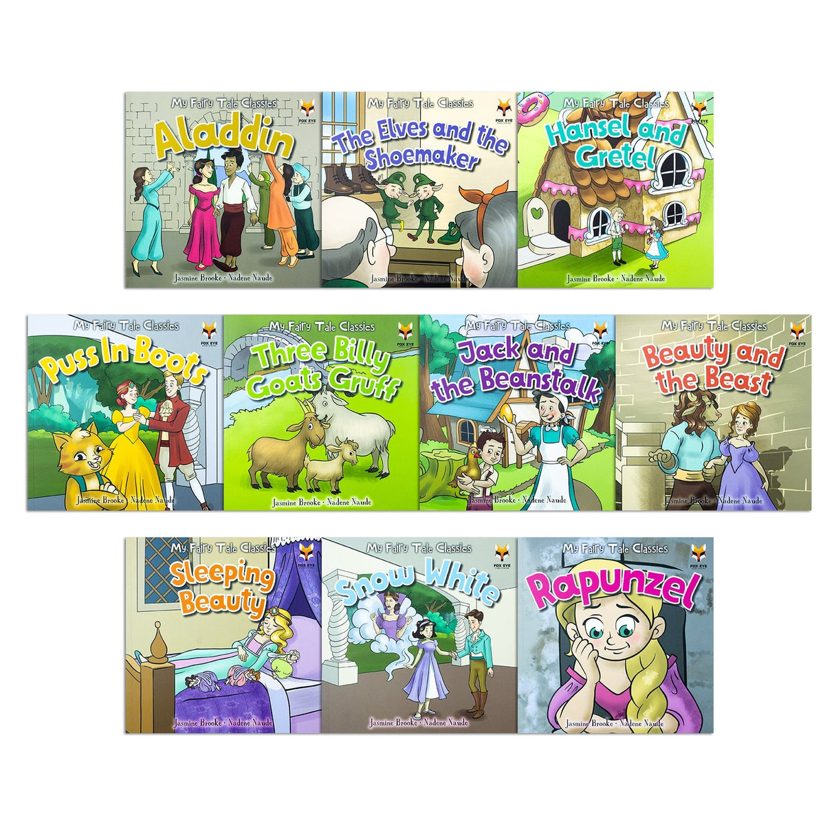 My First Fairytale Childrens Classic 10 Picture Books Collection Set – Aladdin, Beauty & The Beast, Puss in Boots, Jack & The Beanstalk, Hansel & Gretel & More – Storybooks for Kids Ages 3–7